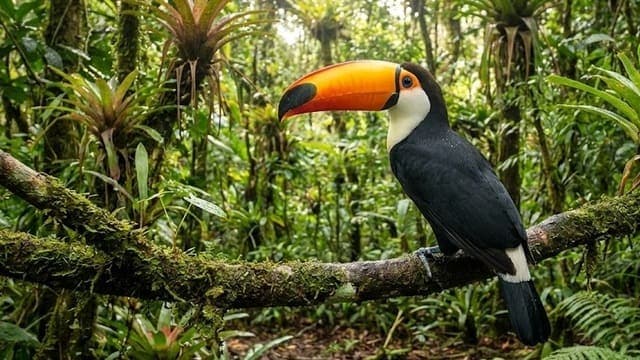 Tucano Toco em meio à natureza selvagem